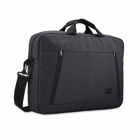 CASE LOGIC Huxton 15.6 in. Laptop Attache, Fits Devices Up to 15.6 in., Polyester, 16.3 x 2.8 x 12.4, Black 3204653